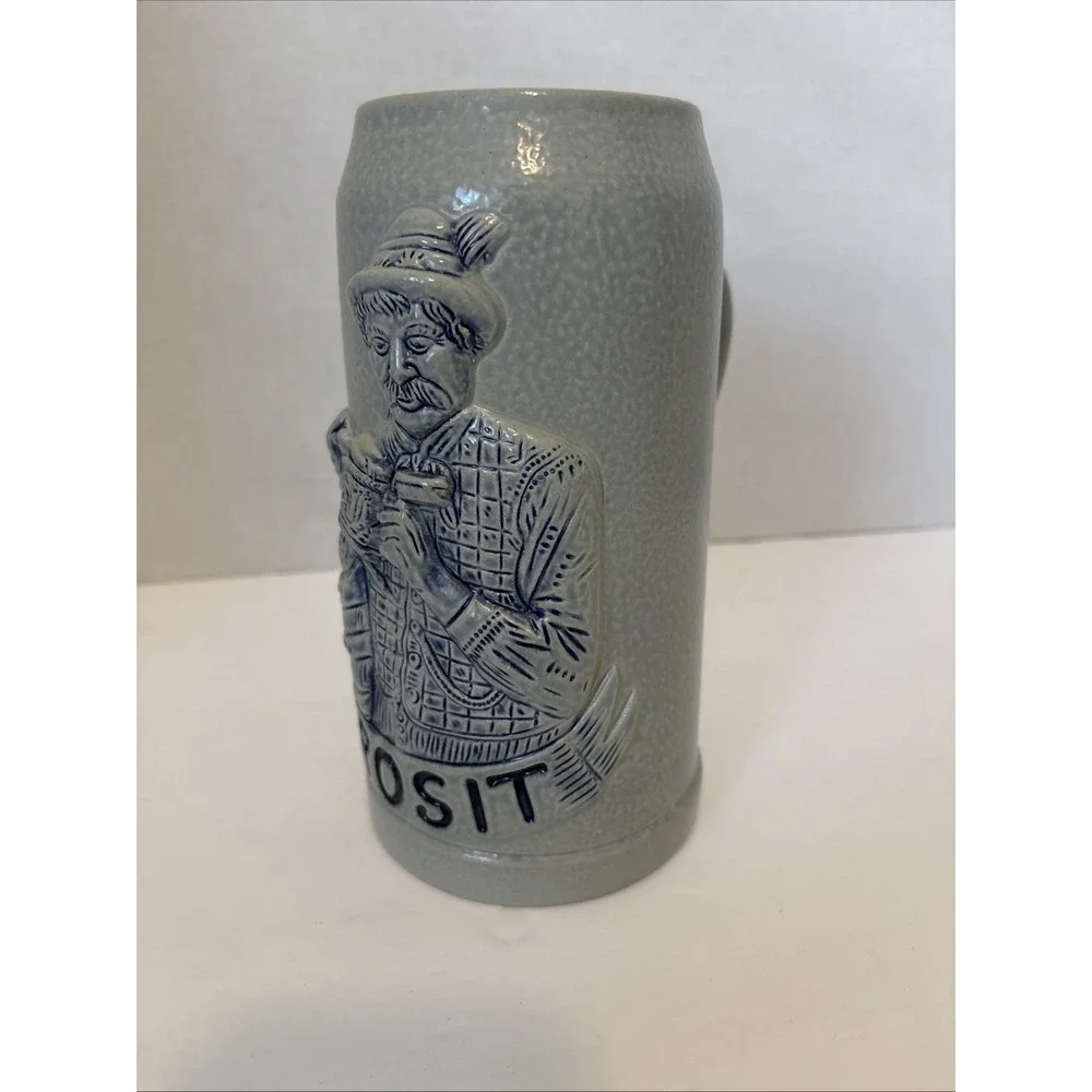 Vintage Prosit Original King 2 401 Germany German Beer Stein Stoneware EUC